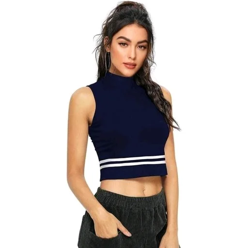 Women's Cotton High Neck Top 4 - XL