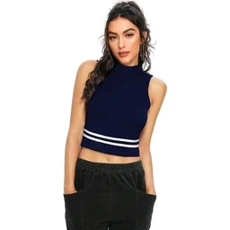 Women's Cotton High Neck Top 4 - XL