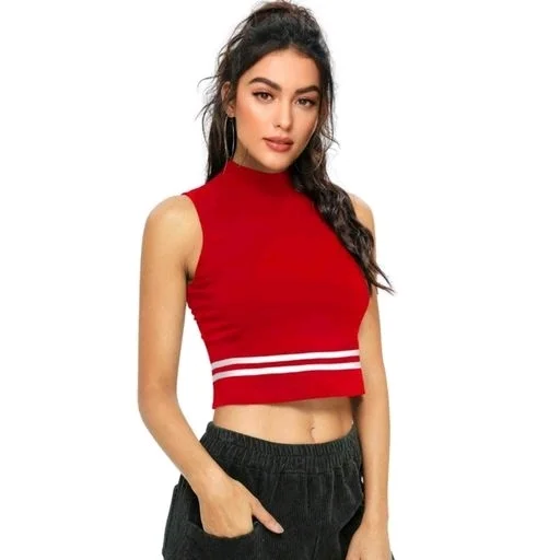Women's Cotton High Neck Top 5 - XL