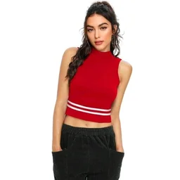 Women's Cotton High Neck Top 5 - XL