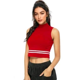 Women's Cotton High Neck Top 5 - XL