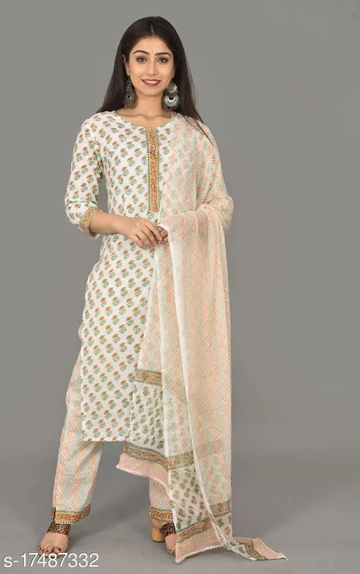 Women's Jaipuri Block Print Cotton Kurta Pant set - XL