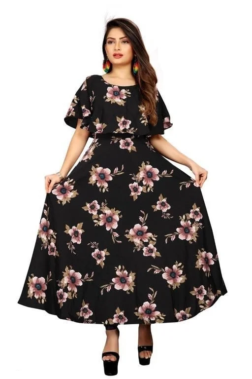Women's Printed Crepe Dress 2 - XXL
