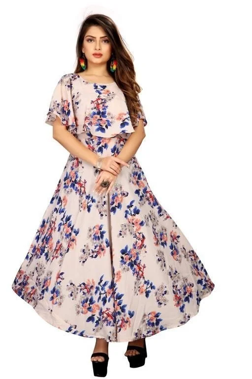 Women's Printed Crepe Dress 6 - M
