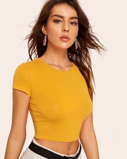 Women's Solid Cotton Top 7 - L