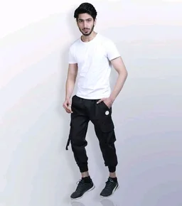 Zed-black relaxed fit multi pocket Cargo Pant - 34