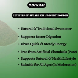 Sugarcane Jaggery Powder - JAR, 1 Kg