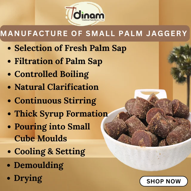 Palm Jaggery Small Normal Cover-1Kg - NORMAL COVER, 1