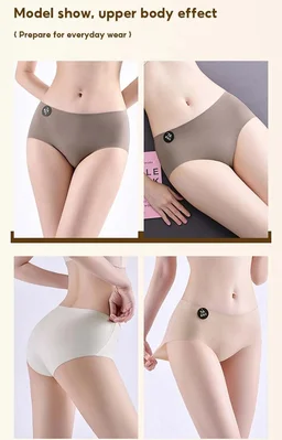 Shah Emporium Seamless Ice Silk Panties - Multicolors