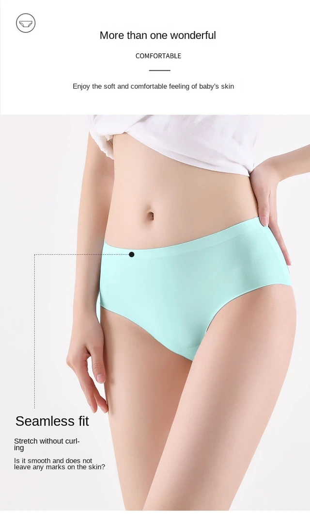 Shah Emporium Seamless Ice Silk Panties - Multicolors