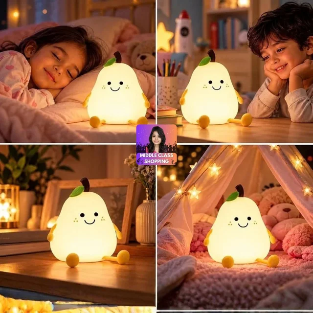 Trending Oaw Super Cute Big Sized Rechargeable Color Change Pears Fruit Light (Type C Charging) MC965