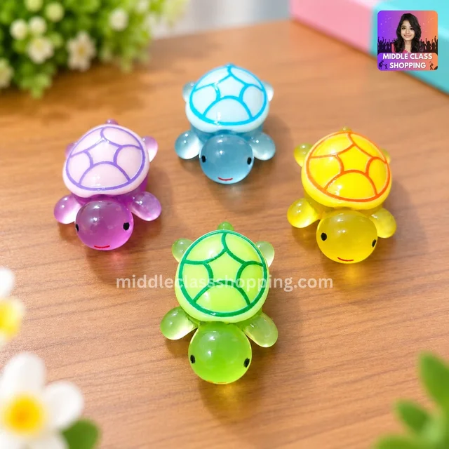 Super Cute Trending Realistic Lovely Panda Bunny Miniatures With Night Glow And Cute Decor (4pcs) (Approx 4.5cms) KC1016