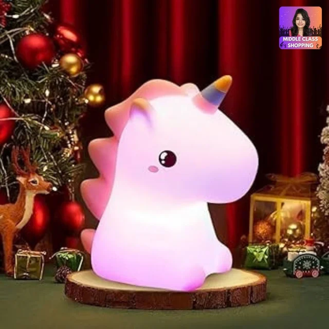 Trending Oaw Super Cute Big Sized Rechargable Color Change Unicorn Light (Type C Charging) MC768