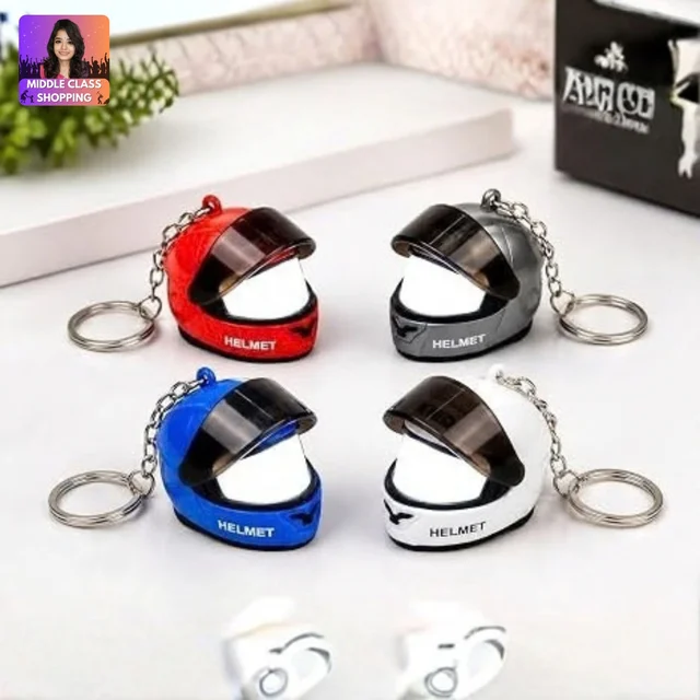 Super Cute Boys Favourite Luxury Realistic Helmet Keychain With Light  MC955