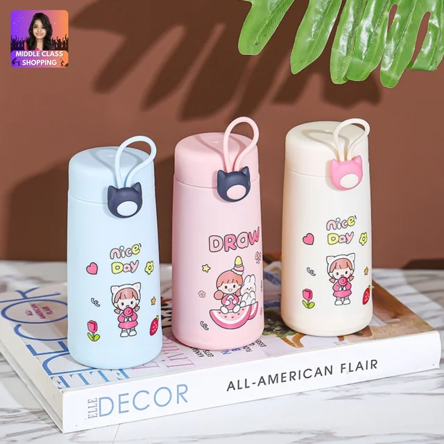 High Quality Multicolored Cute Nice Day Glass Bottles With Thick Plastic Lamination And Best Gift MC951