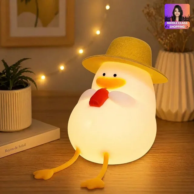 Trending Oaw Super Cute Big Sized Rechargable Color Change Cool Cola Duck Light (Type C Charging) MC962