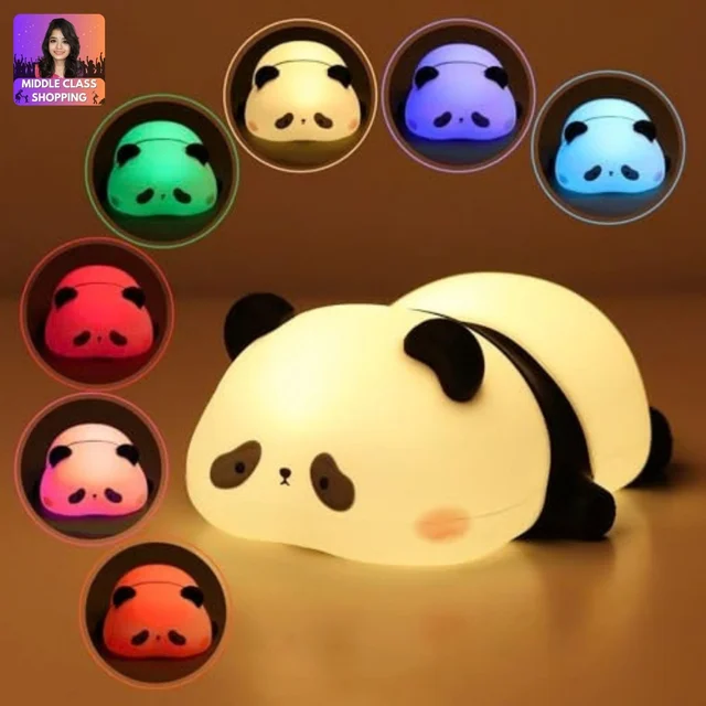 Trending Oaw Super Cute Big Sized Rechargeable Color Change Sleeping Panda Light (Type C Charging) MC971