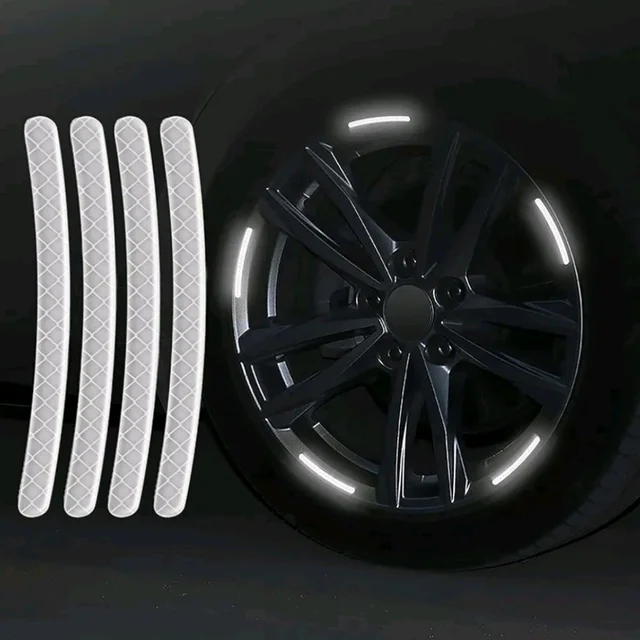 Reflective Tyre Stickers For Car And Bike (WHITE 20Pcs) MC068