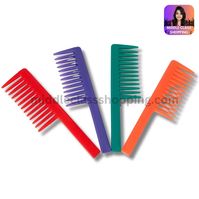 Professional Wide Teeth Detangling Comb With Handle MC396