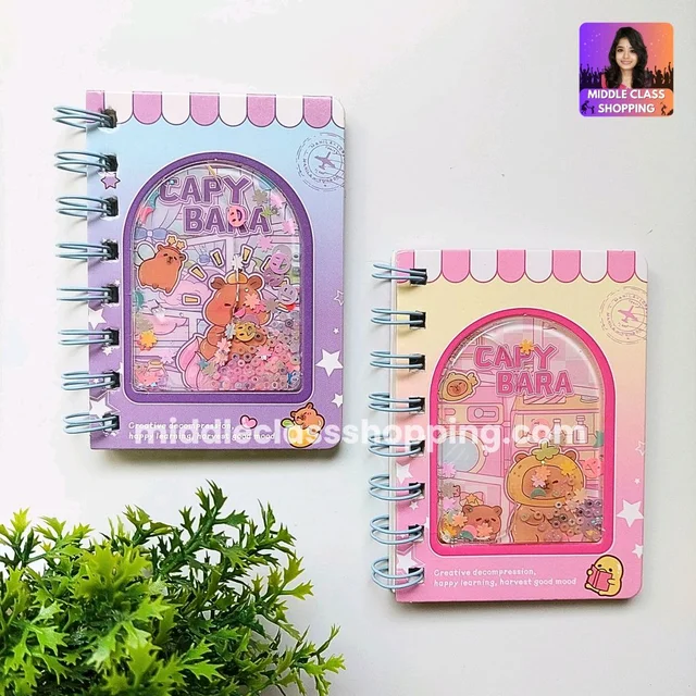 Trending Luxury Look Super Cute And Fancy Floating Glitter Gifting Pocket Diary (75×105mm 96pages) MC877