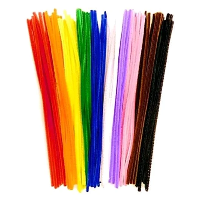 Trending Cute DIY Craft Pipe Cleaners (Random Colours) (Approx 100pcs) MC948