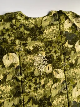 Anaya Chikankari Reyon Goldprint Long Kurti - L(40), Mehndi