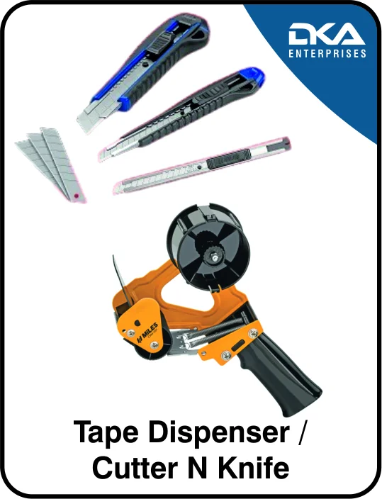 TAPE DISPENER CUTTER & KNIFE
