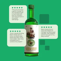 Cutis True Kerala Company Karela Neem Jamun Juice – 500ml, Supports Blood Sugar Control & Overall Wellness - One Size, 1
