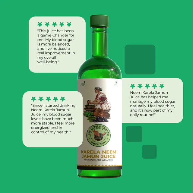 Cutis True Kerala Company Karela Neem Jamun Juice – 500ml, Supports Blood Sugar Control & Overall Wellness - One Size, 1