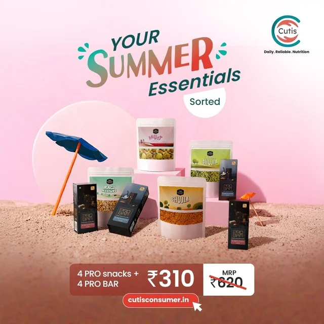 Summer Snack Combo Pack with Healthy Namkeen Mix, Millet Snacks & Protein Energy Bars | Ready-to-Eat Savoury Snacks | Balanced Nutrition | On-the-Go Snacking | Value Pack - pack of 21