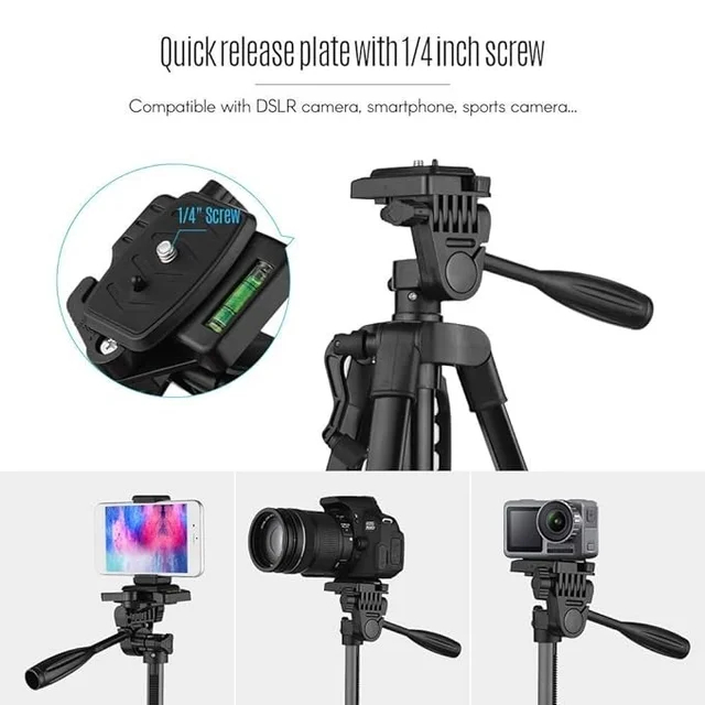 Tygot 3366 Aluminum Tripod - Black