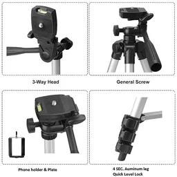 Tygot 3366 Aluminum Tripod - Black