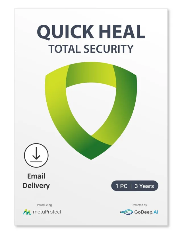 Quick Heal | Total Security | 1 User | 1 Year | Email Delivery in 2 hours - no CD