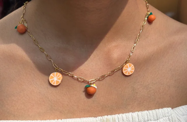 Citrus Pop Charm Necklace 🍊