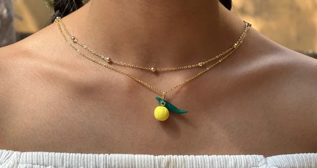 Lemon Nazar Battu Necklace🍋