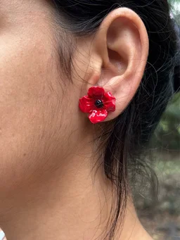 Scarlet Bloom Studs
