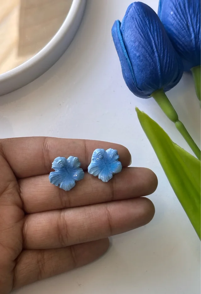 Mini Blue Blossom Studs