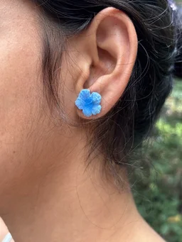 Mini Blue Blossom Studs