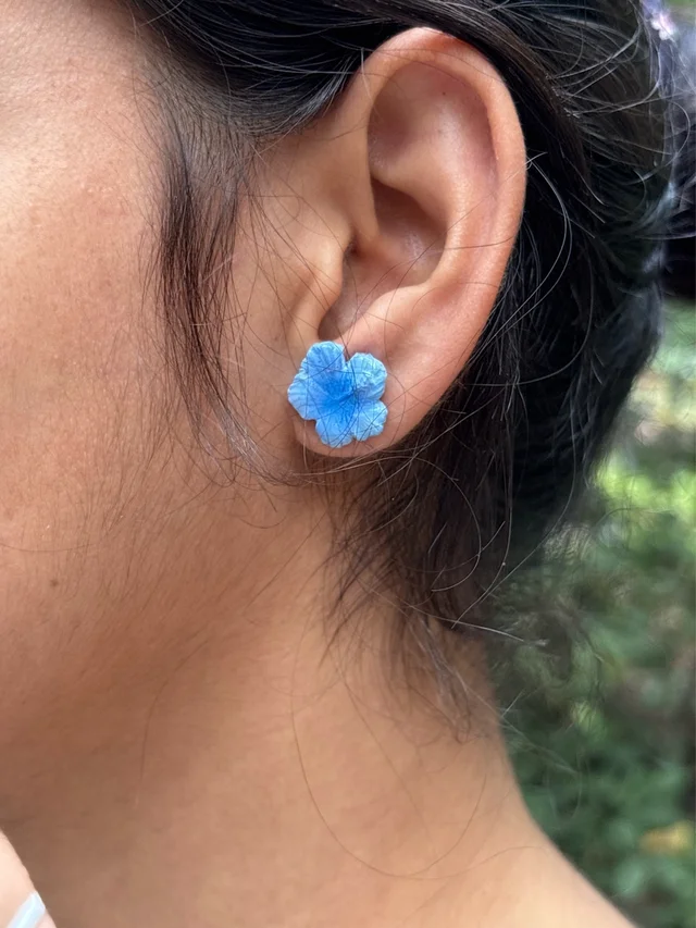 Mini Blue Blossom Studs