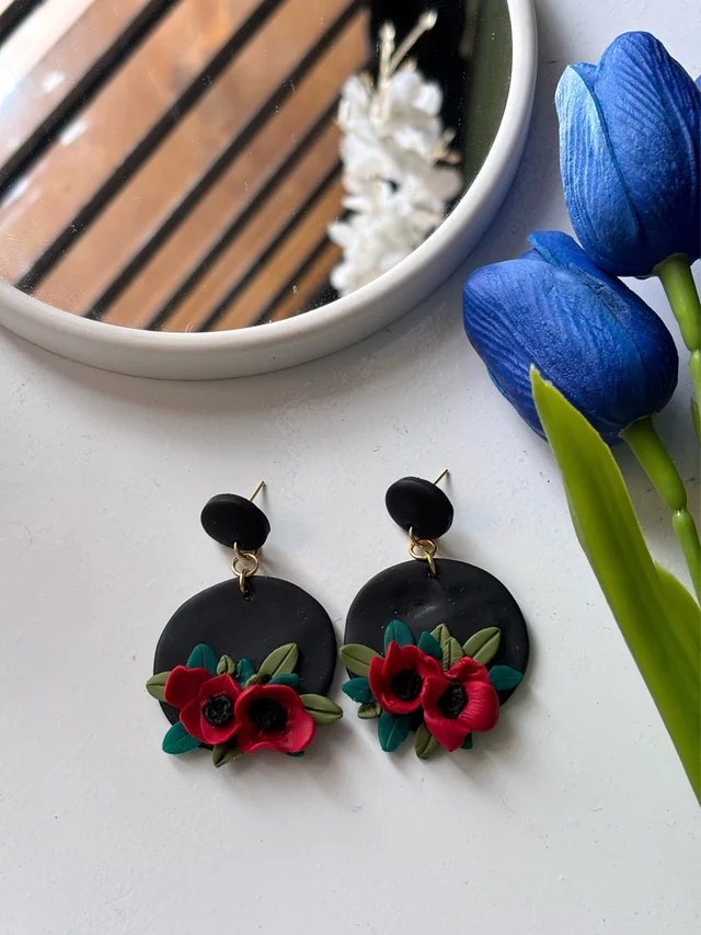 Midnight Bloom Statement Earrings