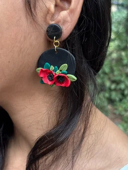 Midnight Bloom Statement Earrings