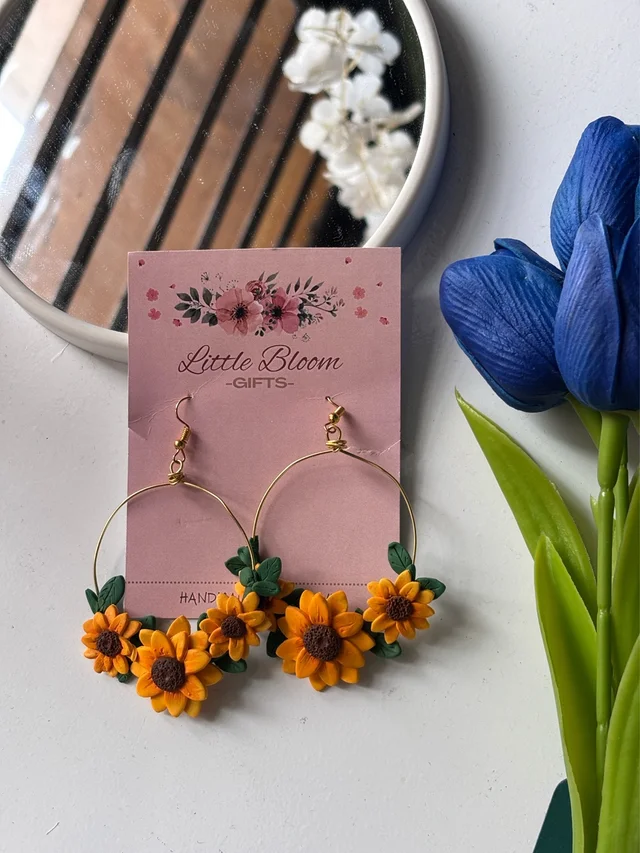 Sunflower Bloom Hoops🌻