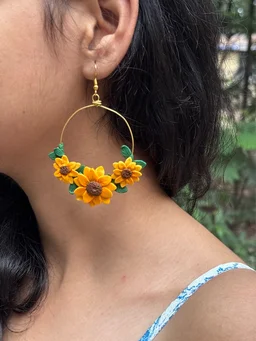 Sunflower Bloom Hoops🌻