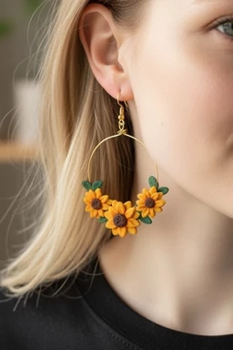 Sunflower Bloom Hoops🌻