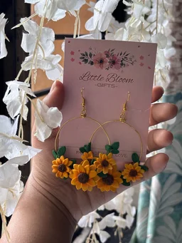 Sunflower Bloom Hoops🌻