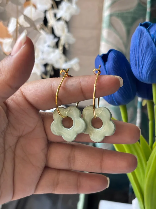 Flower Hoops - Feijoa