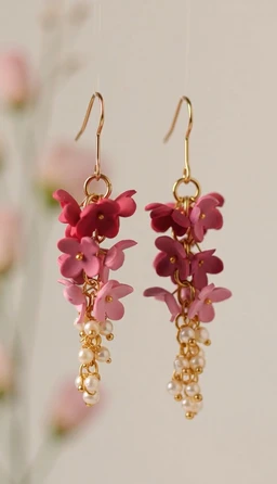 Floral Bunch Drops - pink
