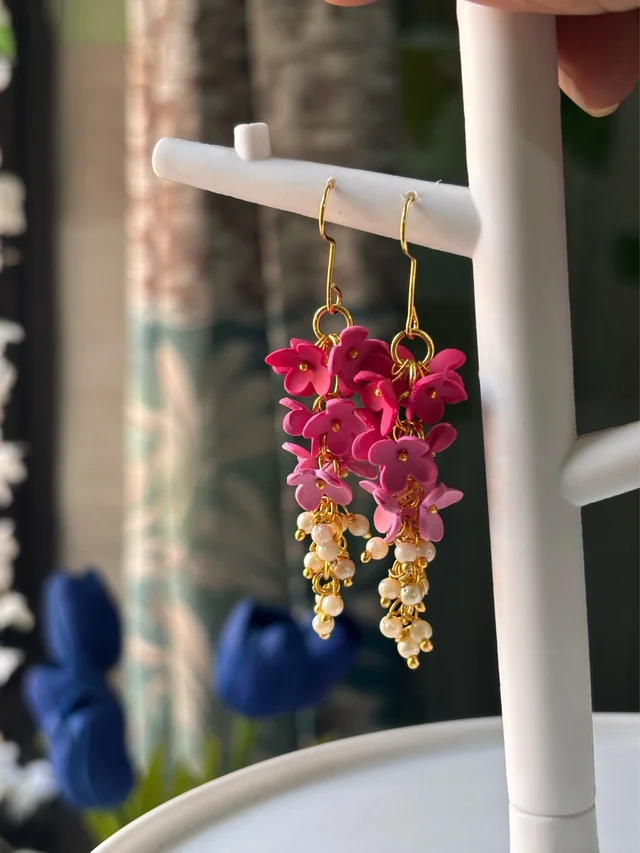 Floral Bunch Drops - pink