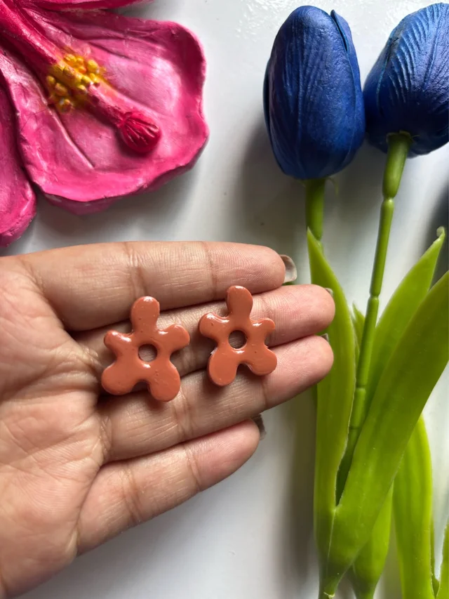 Abstract Stud Earrings