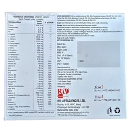 RV Lifesciences Limited Celin Gold Tablets (15tab) Advanced Daily Supplement - 15 Tablets